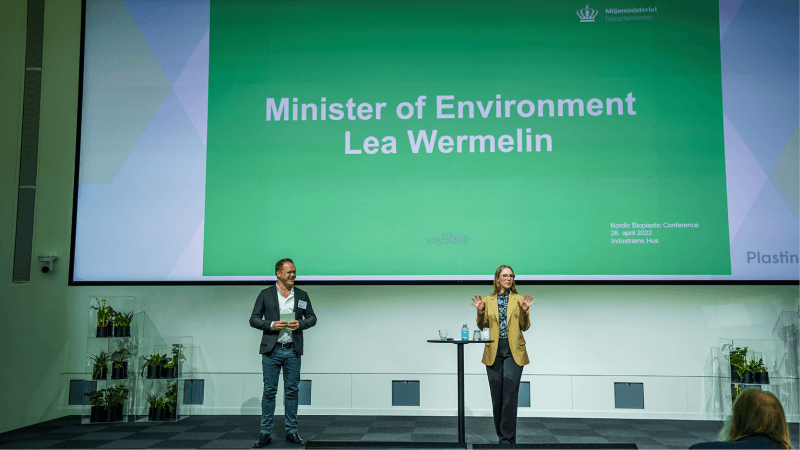 Lea Wermelin og Rasmus Grusgaard, Bioplastic Conference 2022