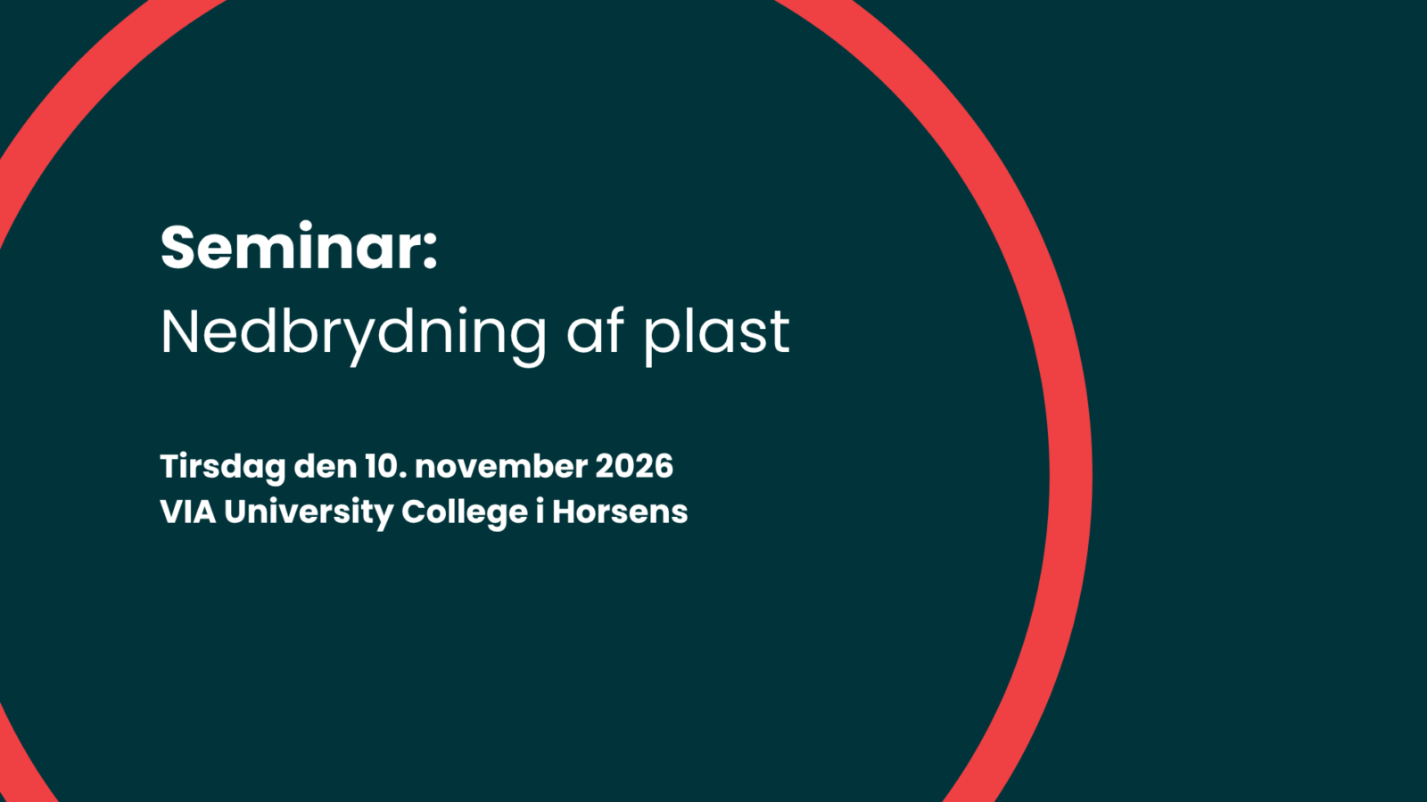 Seminar Nedbrydning af plast